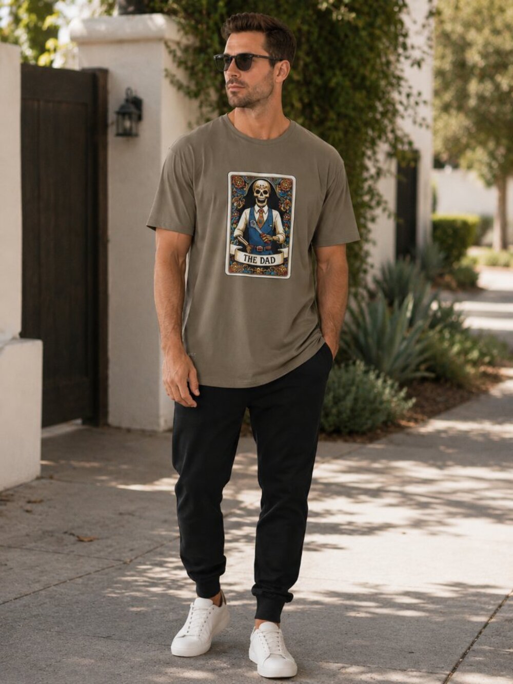 BYLT Men's Premium Basics Lux Skeleton Graphic Army Green T-Shirt Sz. XL